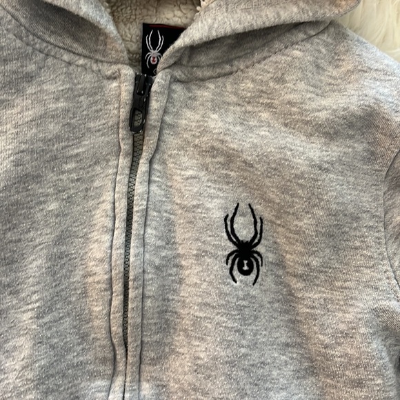 Boys Fleece Lined Spyder Zip Up Hoodie S (8) - Picture 3 of 5